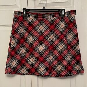 Lucky Brand Tartan Plaid Wool Blend Skirt